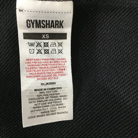 GYMSHARK Whitney Simmons Black Long Sleeve Open Front Cardigan Jacket - Picture 3 of 11